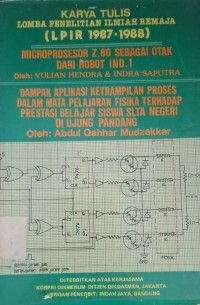 Image of KARYA TULIS LOMBA PENELITIHAN REMAJA 1987-1988