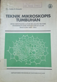 Image of TEKNIK MIKROSKOPIS TUMBUHAN